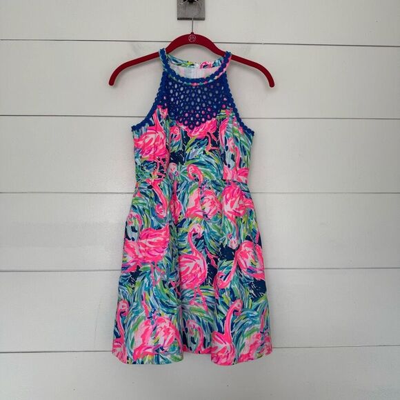 Lilly Pulitzer Other - Lilly Pulitzer Kids Dress in Pink and Blue Flamingo Print
